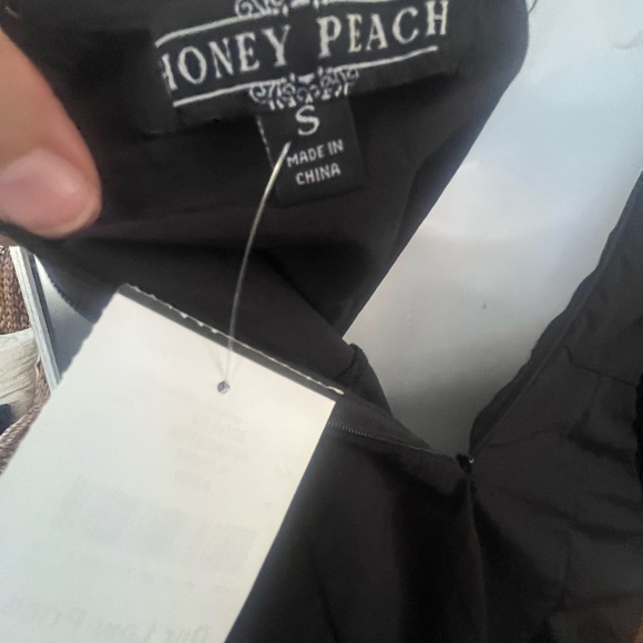 Fun Black Ruched Dress - Picture 4 of 7